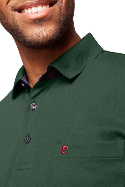 Polo Longsleeve Zielony Pierre Cardin