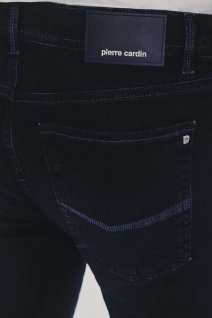 Spodnie Lyon Jeans Granatowe z Przetarciami Pierre Cardin