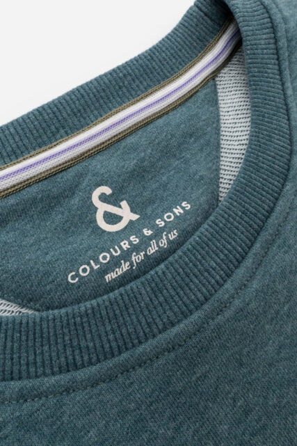 Bluza Crewneck Zielona Melanż Colours&Sons